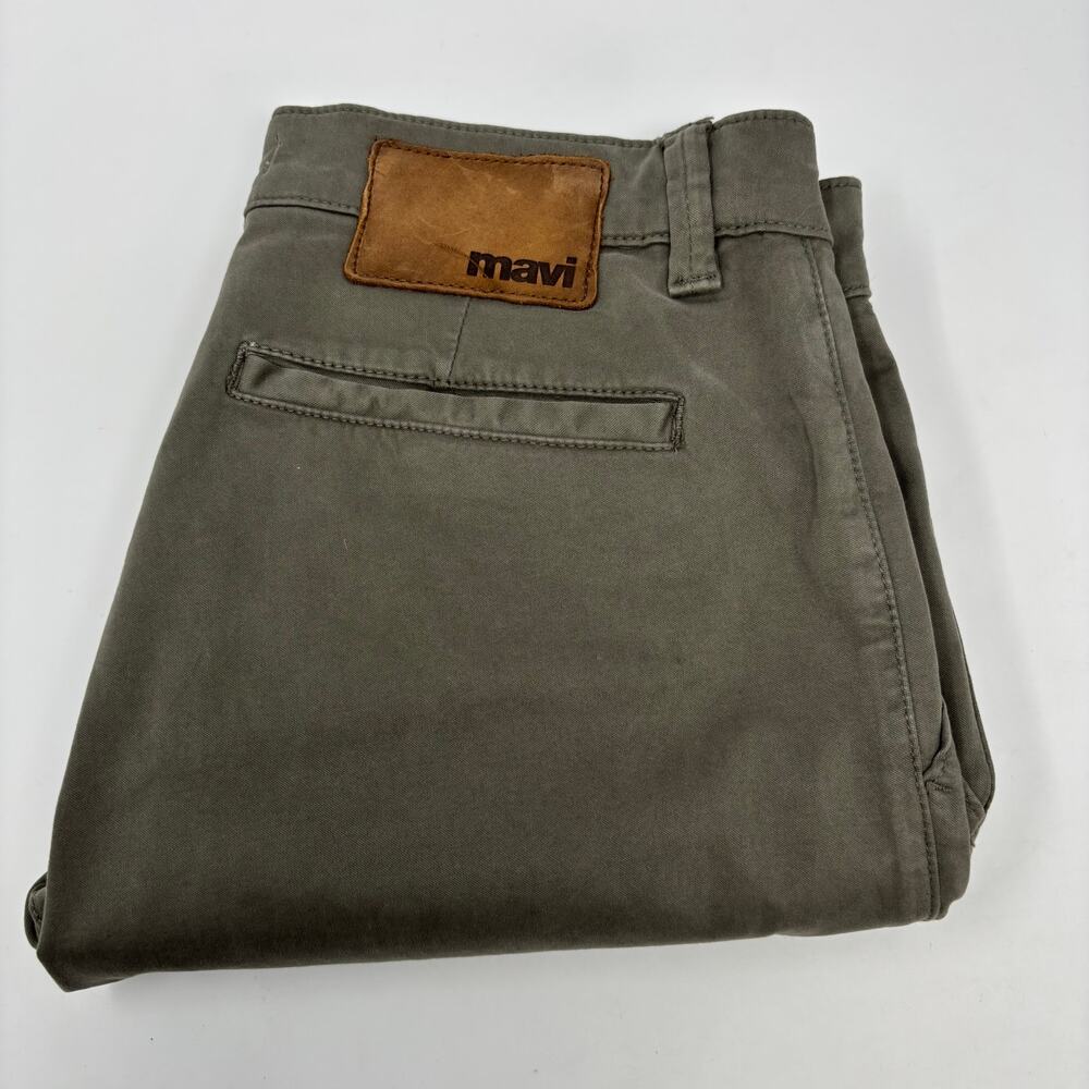 Mavi‎ Mens 31x30 Light Green "Johnny" Slim Leg 5 Pocket Design Jeans